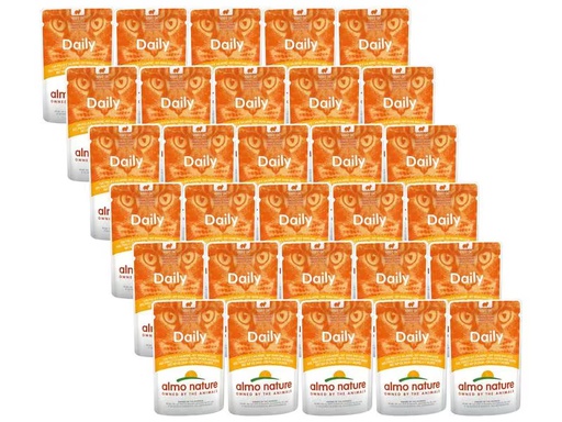 [90331948 1627401] Almo Nature Nassfutter Daily mit Huhn und Lachs, 30 x 70 g