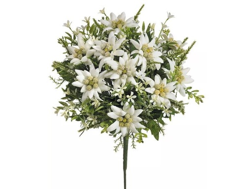 [90332080 1658650] Botanic-Haus Kunstblume Edelweiss-Strauss 29 cm