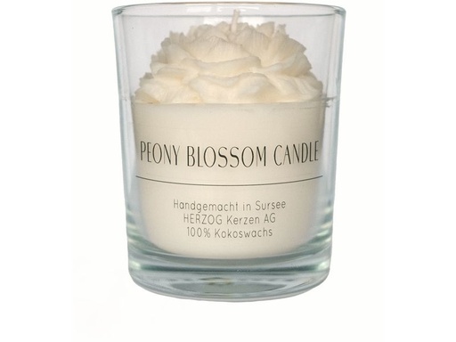 [90332139 1658212] Herzog Kerzen AG Kerze im Glas Peony Blossom 11 cm x 9 cm