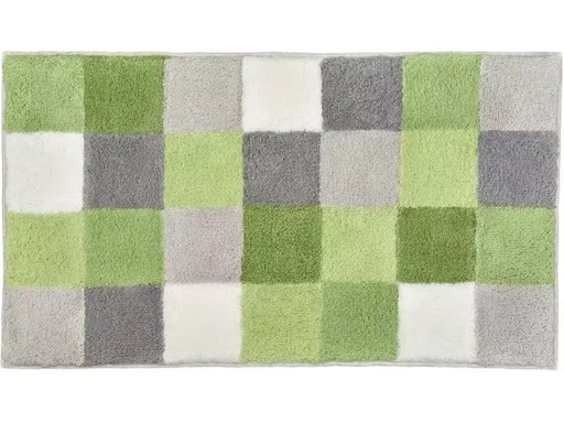 [90332480 1665877] Kleine Wolke Badteppich Caro 70 x 120 cm, Grün/Grau/Weiss