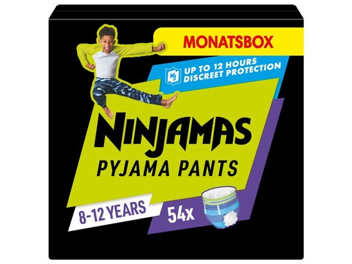 [90332533 1668062] Pampers Nachtwindeln Ninjamas Jungs 8-12 Jahre, 54 Stk.
