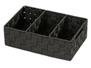 Wenko Aufbewahrungskorb Adria 32 x 21 x 10 cm, Schwarz