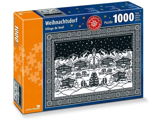 [90332900 1668276] Carta.Media Puzzle Weihnachtsdorf Scherenschnitt