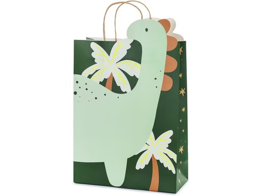 [90332921 1665227] Partydeco Geschenktasche Dinosaurier 10 x 24 x 37 cm, Grün