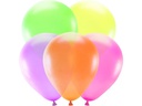 Partydeco Luftballon Uni Neon 5 Stück, Mehrfarbig, Ø 25 cm