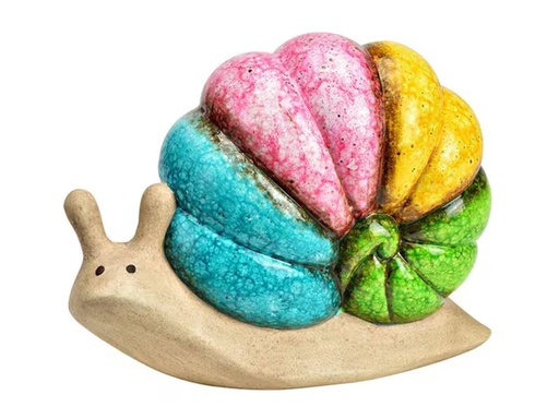 [90332961 1659682] G. Wurm Dekofigur Schnecke Regenbogen Mehrfarbig