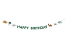 Partydeco Girlande Happy Birthday Dino 3 m, Mehrfarbig