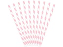 Partydeco Strohhalm 19.5 cm, 10 Stück, Rosa/Weiss