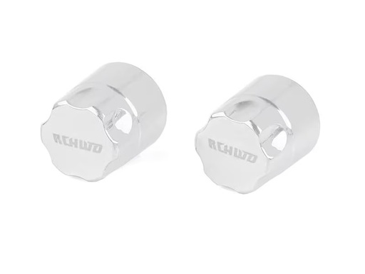 [90333085 1668491] RC4WD Radmuttern M4 Rally Locking Hub Chrom, 2 Stück, 1:10