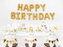 Partydeco Folienballon Happy Birthday 340 x 35 cm, Gold