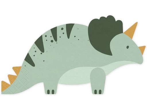 [90333090 1665223] Partydeco Papierservietten Triceratops 18 x 10 cm, 12 Stück