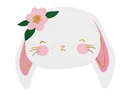 Partydeco Osterhase Serviette 20 Stück, Rosa/Weiss