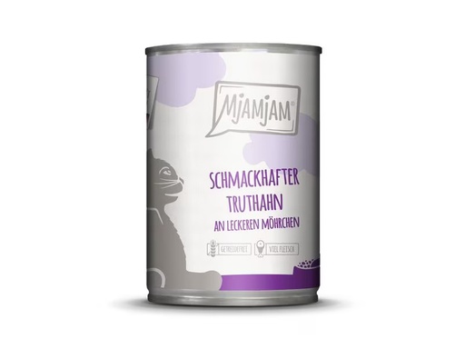 [90333171 1661770] Mjamjam Nassfutter Dose Truthahn &amp; Möhrchen, 400 g