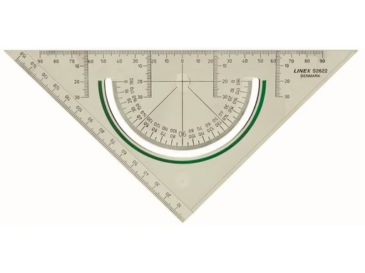 [90333201 1664975] Linex Geodreieck mit integriertem Winkelmesser