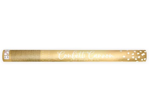 [90333214 1665268] Partydeco Streudeko Konfettikanone Herzen Gold, 60 cm