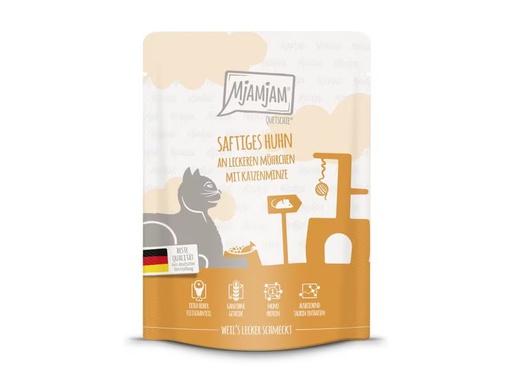[90333264 1661773] Mjamjam Nassfutter Quetschie Huhn &amp; Mörchen, 300 g