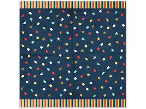 [90333363 1665214] Partydeco Papierservietten Sterne 33 cm x 33 cm, 12 Stück