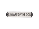 Esschert Design Wandschild Beware of the dog 25.8 cm, Schwarz/Weiss