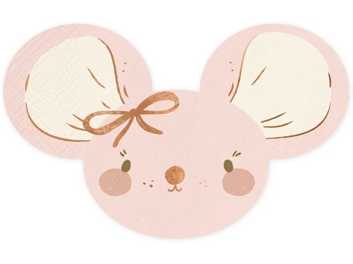 [90333436 1665247] Partydeco Papierservietten Maus 16 x 10 cm, 20 Stück