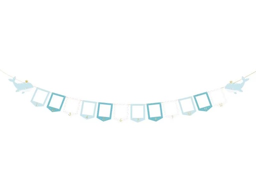 [90333437 1665259] Partydeco Girlande Wal 15 m, Blau