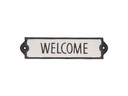 Esschert Design Wandschild Welcome 21.2 cm, Schwarz/Weiss
