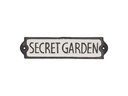 Esschert Design Wanddekoration Secret Garden 21.2 cm, Schwarz/Weiss