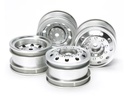 Tamiya Felgen Racing Truck Set, Vorne & Hinten, Silber, 1:14