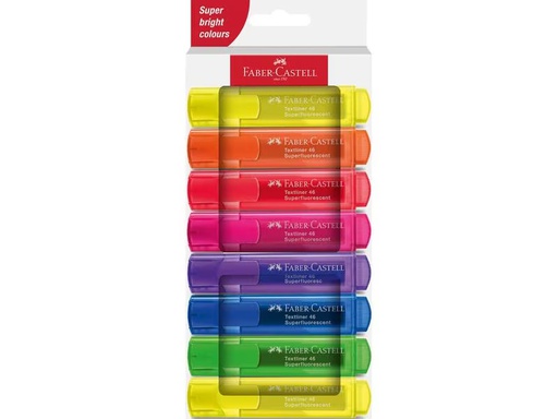 [90333914 1639119] Faber-Castell Textmarker 46 Superfluorescent 8er Etui Karton