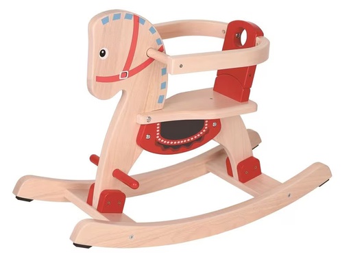 [90334232 1671705] Spielba Holzspielwaren Schaukelpferd Nature/Rot