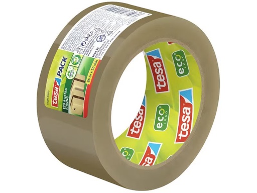 [90334680 1667385] tesa Klebeband Eco &amp; Crystal 50 mm x 66 m, Braun, 1 Rolle