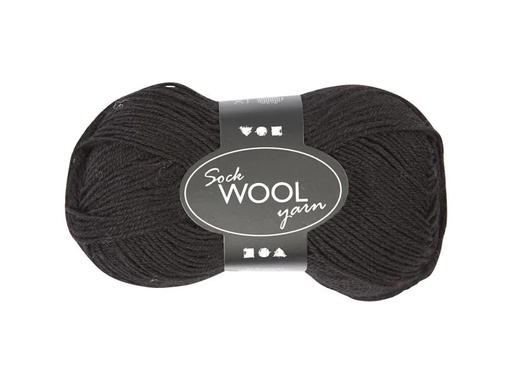 [90053605 1057930] Creativ Company Wolle 50 g für Socken, Schwarz