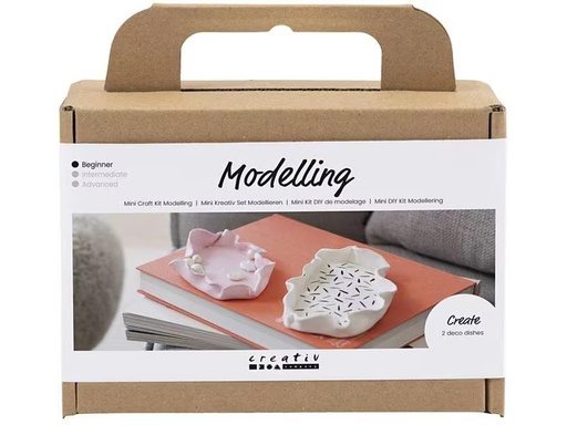 [90334700 1644283] Creativ Company Modellier-Set Schalen Rosa/Weiss