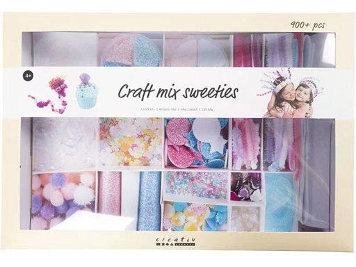 [90334753 1644343] Creativ Company Bastelset Kreativ Mix Süssigkeiten Pastellfarben
