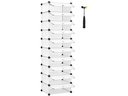 Songmics Schuhschrank  43 cm x 173 cm, Schwarz/Weiss