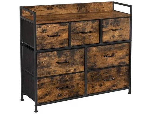 [90334881 1668534] Songmics Kommode 28.5 cm x 85 cm, Braun/Schwarz