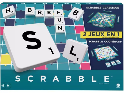 [90335021 1662288] Mattel Spiele Familienspiel Scrabble Classique 2 en 1 -FR-