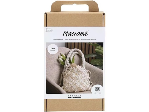 [90335053 1644312] Creativ Company Bastelset Macramé Tasche Weiss