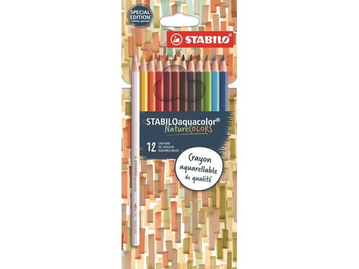 [90335300 1672828] STABILO Farbstifte Aquacolor NatureColors 12er, Mehrfarbig