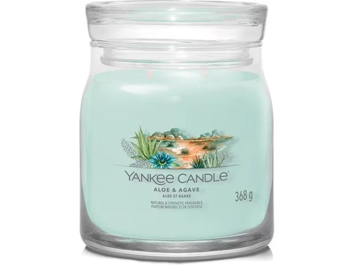 [90335326 1675540] Yankee Candle Signature Duftkerze Aloe &amp; Agave Medium Jar