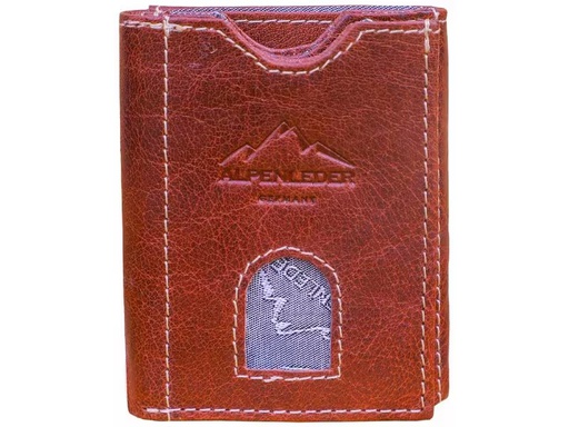 [90336169 1678078] Alpenleder Portemonnaie Pocket Brandy