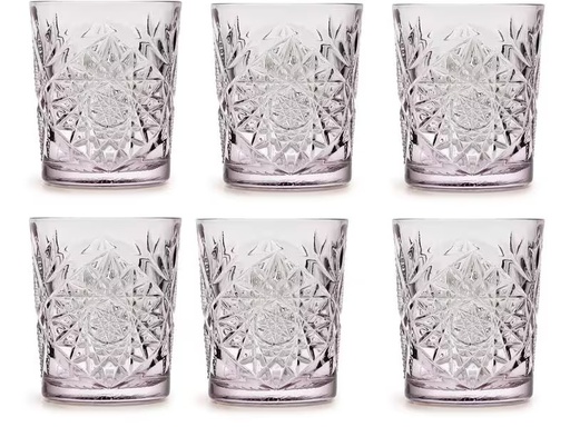 [90336211 1642767] onis Gin Glas Hobstar 350 ml, 6 Stück, Lavendel