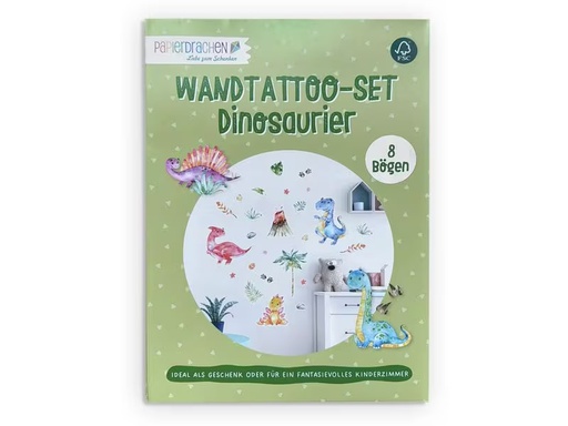 [90336296 1678090] Papierdrachen Wandtattoo-Set Dinosaurier