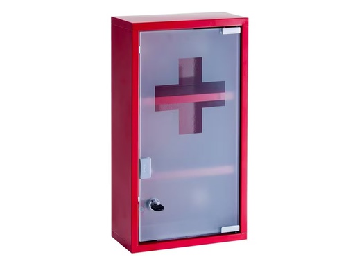 [90336416 1681483] Zeller Present Erste Hilfe Schrank 25 x 12 x 45 cm, Rot