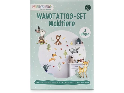 [90336421 1678091] Papierdrachen Wandtattoo-Set Waldtiere