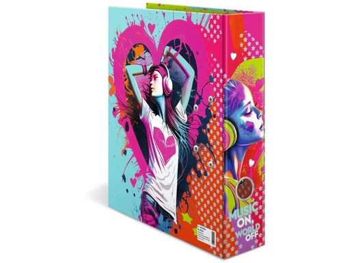 [90336650 1677979] HERMA Ordner Music Girl A4, 7 cm