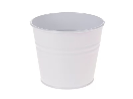 [90336662 1679735] Opiflor Zinktopf Jan 10 x 8.5 cm, Weiss