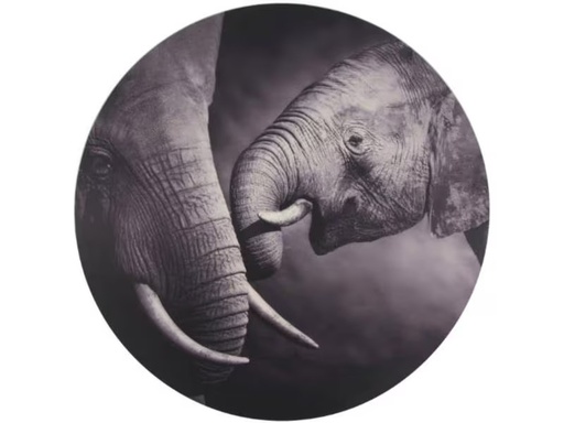 [90336776 1629860] CHALET Bild Elefant Ø 58 cm