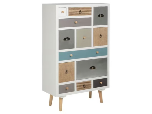 [90336813 1675809] AC Design Kommode Thais 70 cm x 114 cm, Mehrfarbig/Weiss