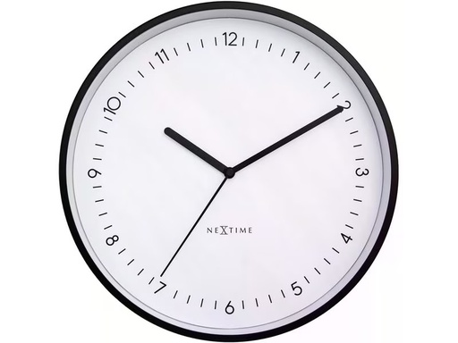 [90336929 1647000] NeXtime Wanduhr Berlin Weiss