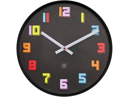 [90337037 1647005] NeXtime Wanduhr Game Ø 35 cm, Mehrfarbig